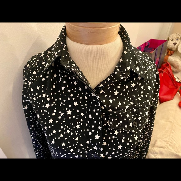 TOPSHOP beautiful blouse, with stars, size 2 petite - Picture 4 of 11